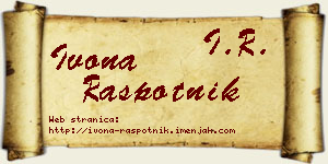 Ivona Raspotnik vizit kartica